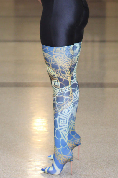 Blue V Shoe Cover