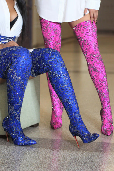 Glitter Snake Shoe Cover