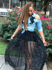 Tulle Pearled Skirt